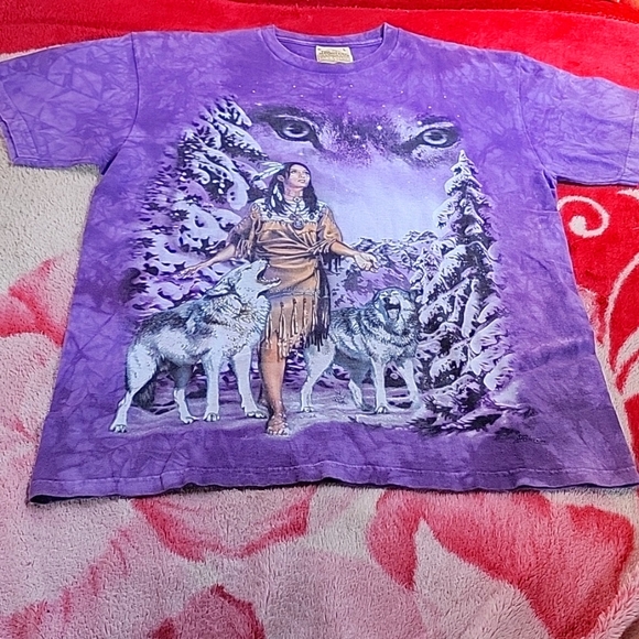 Vintage 2003 Native American wolf "The Mountain" t-shirt. Size Large. - Picture 1 of 4